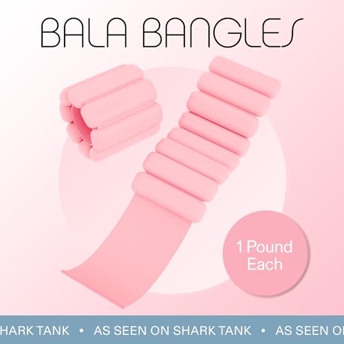 Bala Bangles Wrist & Ankle Weights for Women & Men - Adjustable Silicone - Like New