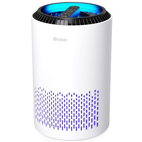 AROEVE AIR PURIFIERS FOR BEDROOM HOME, AIR PURIFIER, MK01 - WHITE - Like New
