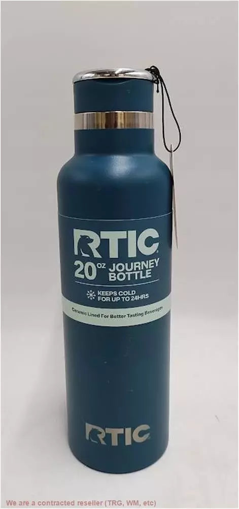 RTIC OUTDOORS 20OZ STAINLESS STEEL JOURNEY WATER BOTTLE - MARINE - Brand New