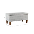 GENERIC TEXTURED LARGE DECORATIVE STORAGE BENCH, 36X16X18 - GRAY/BROWN - Like New