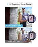 Eufy Security Wi-Fi Video Doorbell, 2K Resolution Wires Doorbell T8200 - Like New