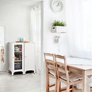 IRONMIX Home Storage Cabinet 2 Adjustable Shelves 1 Door Alloy Handle - White - Brand New