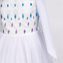 JERRIS APPAREL PRINCESS COSTUME DRESS FOR KIDS, SIZE 4T - WHITE/PURPLE - Like New