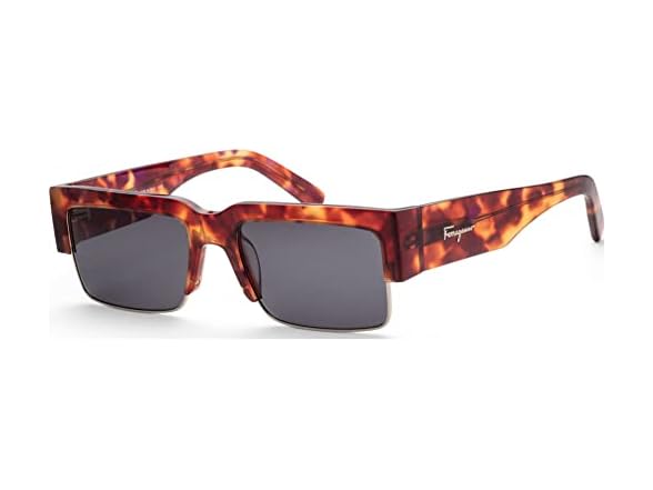 SALVATORE FERRAGAMO UNISEX GRAY RECTANGULAR SUNGLASSES - HAVANA /GRAY GRADIENT - Like New
