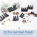 Skywei Gel Nail Polish Glitter White Gray Blue Red Gel Polish Christmas Set - Brand New