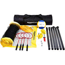 AMAZON BASICS PORTABLE OUTDOOR VOLLEYBALL BADMINTON COMBO SET MULTI COLOR - Like New