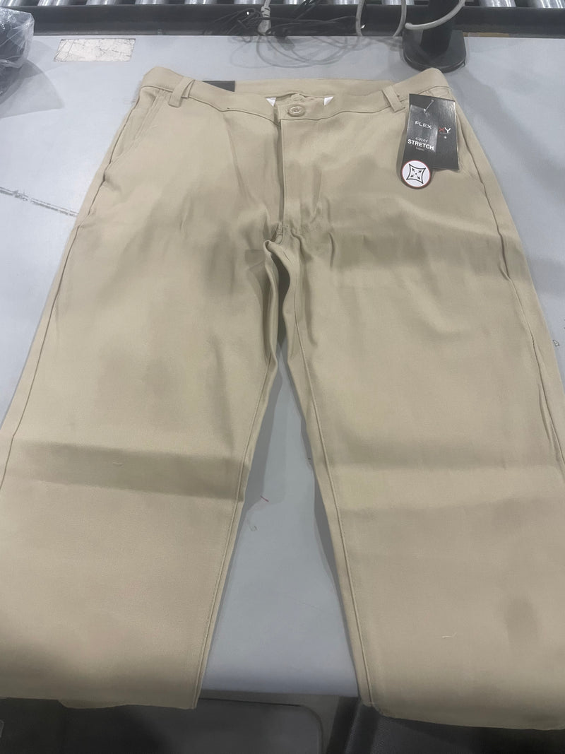 GALAXY BY HARVIC PANTS MEN'S 4 WAY STRETCH CASUAL - SIZE: MEN 30X31 - KHAKI - Brand New