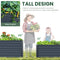 SAVANA Galvanized Raised Garden Bed Galvanized Raised Garden Bed - Midnight Gray - Like New