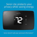 Emerson Sensi Lite Smart Thermostat Data Privacy Programmable Wi-Fi ST25 - Black - Like New