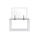 MASTERVISION PROTECTOR SERIES GLASS ALUMINUM DESKTOP DIVIDER, 35.4 X 0.16 X 23.6 - Brand New