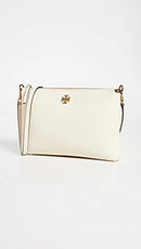 61385-122 Tory Burch Women's Mercer Pebbled Wallet Crossbody Cream - Brand New
