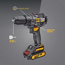 CATERPILLAR 18V 1 FOR 1/2" CORDLESS DRILL DRIVER 2 BATTERY DX11-BLK/YEL - BLACK - Like New