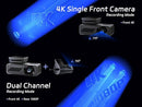 PELSEE P1 DUO 4K DASH CAM FRONT AND REAR 64GB 4K+1080P DUAL DASH CAMERA - BLACK - Like New