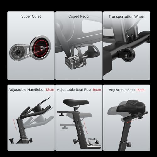 CURSOR FITNESS EXERCISE BIKE SPIN EQUIPMENT HOME USE - BLACK - Like New