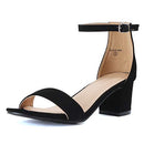 Guilty Heart Womens Ankle Strap Single Band Sandal, Size: 8 Color: Black - Like New