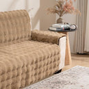 Snugglesinto Plush Shaggy Faux Fur Sofa Cover Water Resistant Light Gray-Bubble - Brand New
