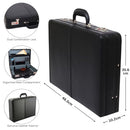 Alpine Swiss Expandable Genuine Leather Attache Briefcase B008BC5IEW - Black - Brand New