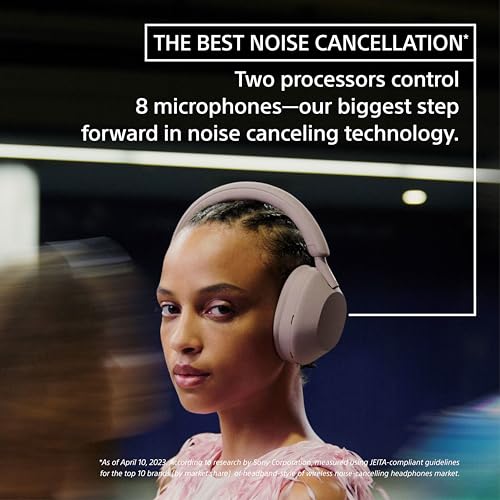 SONY WH-1000XM5 PREMIUM NOISE CANCELING WIRELESS HEADPHONES SMOKY PINK - Like New