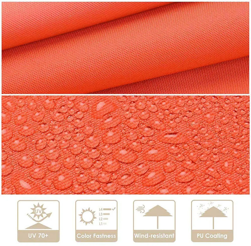 YESCOM 10 FT 3 TIER PATIO UMBRELLA CRANK HANDLE PUSH TO TILT HOTEL POOL - ORANGE - Like New