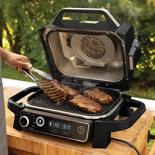 NINJA OG705CO WOODFIRE OUTDOOR GRILL AND SMOKER 7 IN 1 - BLACK - Brand New