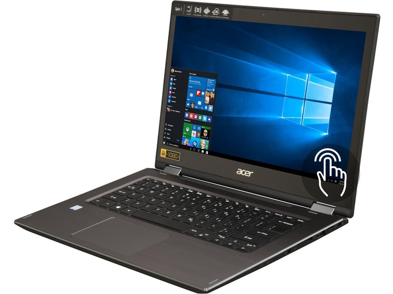 For Parts: ACER SPIN 3 14" I3-8130U 4 128GB SSD SP314-51-338Y - PHYSICAL DAMAGE - NO POWER
