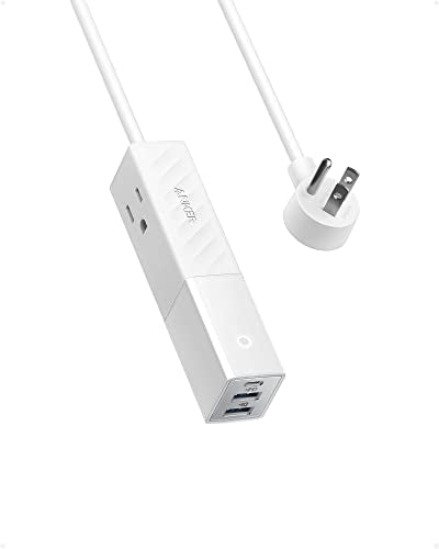 ANKER TRAVEL POWER STRIP USB C, ANKER 511 USB POWER STRIP 2 OUTLETS - WHITE Like New