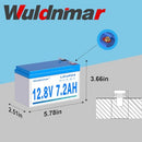 WULDNMAR 12V 7.2AH LIFEPO4 WULDNMAR-BATTERY - Like New