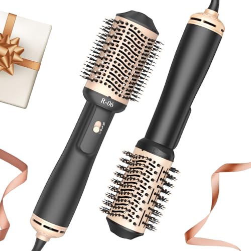 LOPEIE HAIR DRYER BRUSH BLOW DRYER BRUSH IN ONE 4 IN 1 STYLER VOLUMIZER GOLD Like New