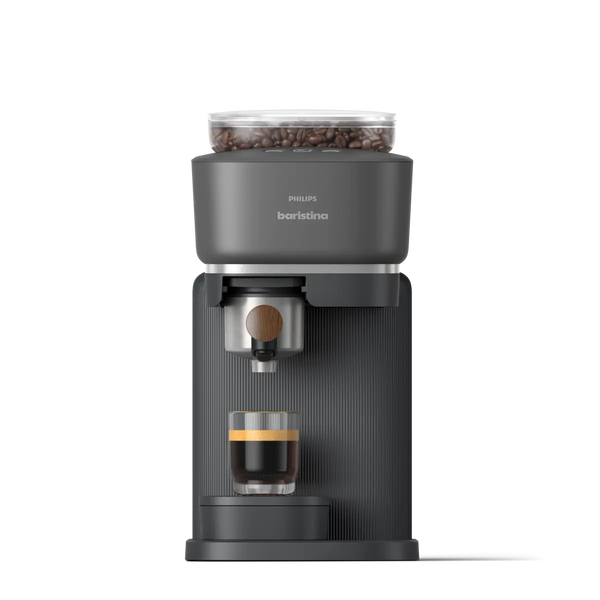 PHILIPS BARISTINA ESPRESSO MACHINE - BLACK / WALNUT WOOD PORTAFILTER - Like New