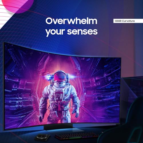 SAMSUNG 55" ODYSSEY ARK 2ND GEN 4K UHD CURVED MONITOR LS55CG970NNXGO - BLACK - Like New