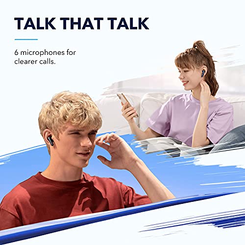SOUNDCORE BY ANKER LIFE P3 NOISE CANCELLING EARBUDS BIG BASS 6 MICS A3939 - NAVY - Like New