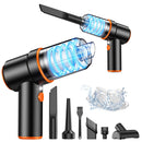 KMM HANDHELD CAR VACUUM CLEANER, 9000PA VACUUM CLEANER & AIR DUSTER BLACK/ORANGE - Like New
