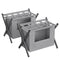 SONGMICS 2 PACK LUGGAGE RACK REMOVABLE LAUNDRY BAG SET OF 2 URLR005G02 - GREY Like New