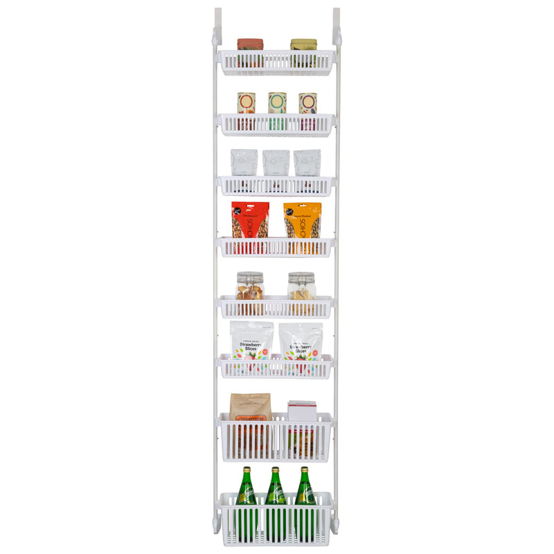 HOUSEHOLD ESSENTIALS SMART DESIGN 8-TIER OVER THE DOOR HANGING PANTRY ORGANIZER - Like New