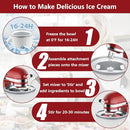 KASSUNKOCH ICE CREAM ATTACHMENT KITCHENAID STAND MIXER, 2-Quart KEM04 - WHITE - Like New