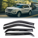 DOLKSN Outside Mount Window Visor Deflectors Rain Guards 94293 - Smoke Black - Like New
