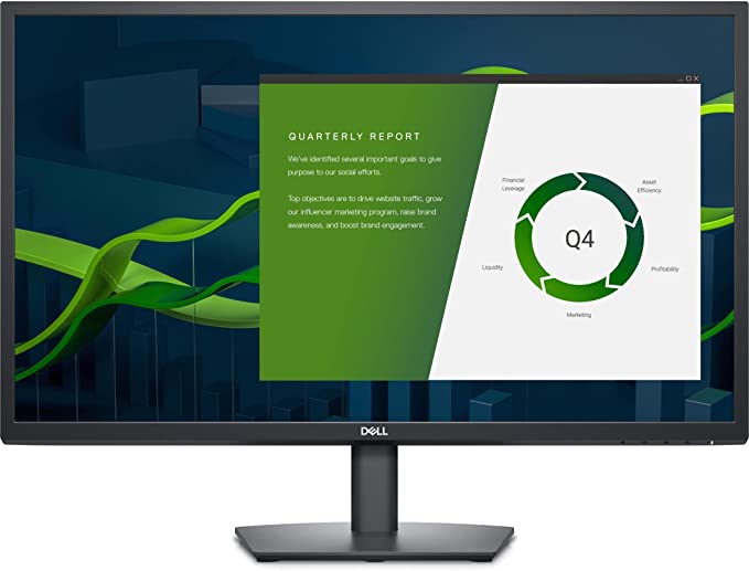 Dell LED Monitor 27" FHD 1080p 60 Hz Ips 300 CD/m E2722h - Black - Brand New
