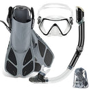 ZEEPORTE MASK FIN SNORKEL SET TRAVEL SIZE SNORKELING GEAR MEN - Scratch & Dent