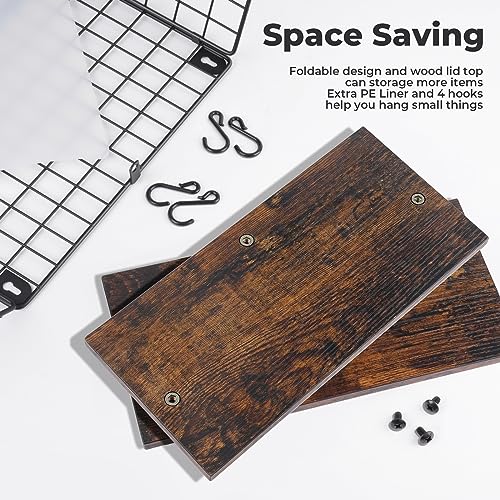 MEFIRT FRUIT BOWL STACKABLE WALL MOUNTED FRUIT BASKET METAL 11.8 * 7.9 * 8.5 - Like New