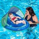 SwimWays Baby Spring Float with Adjustable Canopy, Blue - Brand New