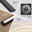 BesLowe 2-Pack 31.7” Outdoor Wall Lights, Modern Black Exterior Sconces - Like New