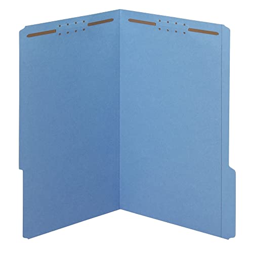 OFFICE DEPOT COLOR FASTENER FILE FOLDERS LEGAL SIZE BLUE PACK OF 50 OD27040 - Like New