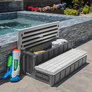 XTREMEPOWERUS 2-STEP SPA & HOT TUB STEP PORCH STEPS LARGE STORAGE - GRAY - Like New