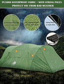 AYAMAYA 6-8 PERSON CAMPING TENT - GREEN/GRAY - Like New