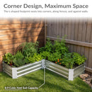 SUNNYDAZE DECOR CLOVER GALVANIZED RAISED GARDEN BED SILVER 43X43X12 - SILVER - Like New