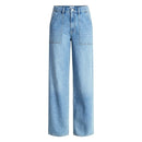 TIME AND TRU WIDE LEG UTILITY TROUSERS, 31" SIZE: WOMEN 8 - MEDIUM WASH - Brand New