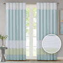 MADISON PARK AMHERST 84 PANEL POLYONI PINTUCK WINDOW CURTAIN MULTICOLOR - Like New