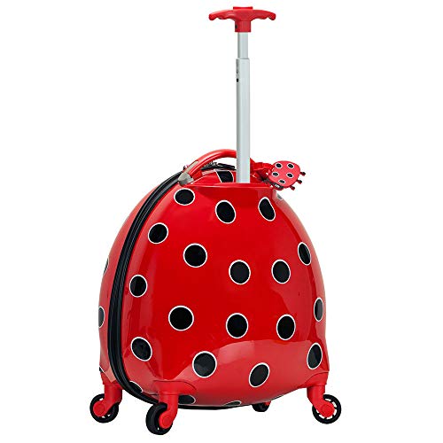 ROCKLAND KIDS MY FIRST HARDSIDE SPINNER LUGGAGE, CARRY-ON 19" - LADYBUG RED - Like New