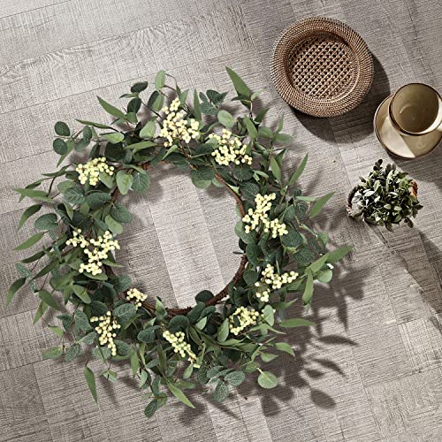 Pinkpum 20'' Eucalyptus Wreath for Front Door, Porch, Window - Green Decor - Like New