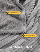 EVAJOY 50" X 60" ELECTRIC HEATED THROW BLANKET FAST HEATING FLANNEL BLANKET GRAY - Like New